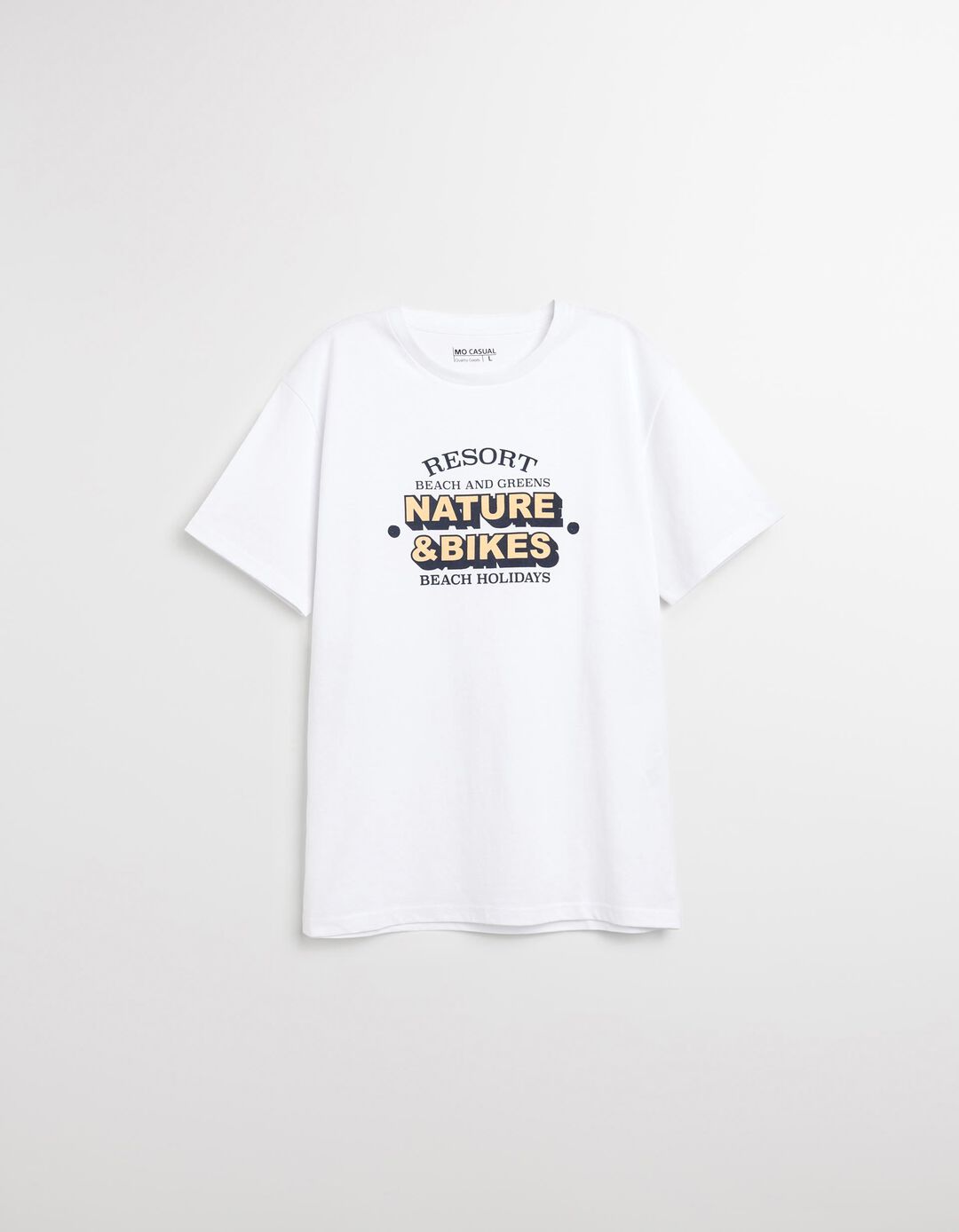T-shirt Jersey Print, Homem, Branco