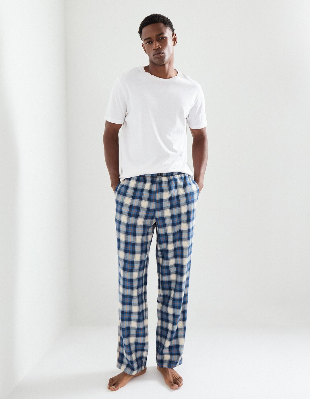Calças de Pijama, Homem, Azul Escuro