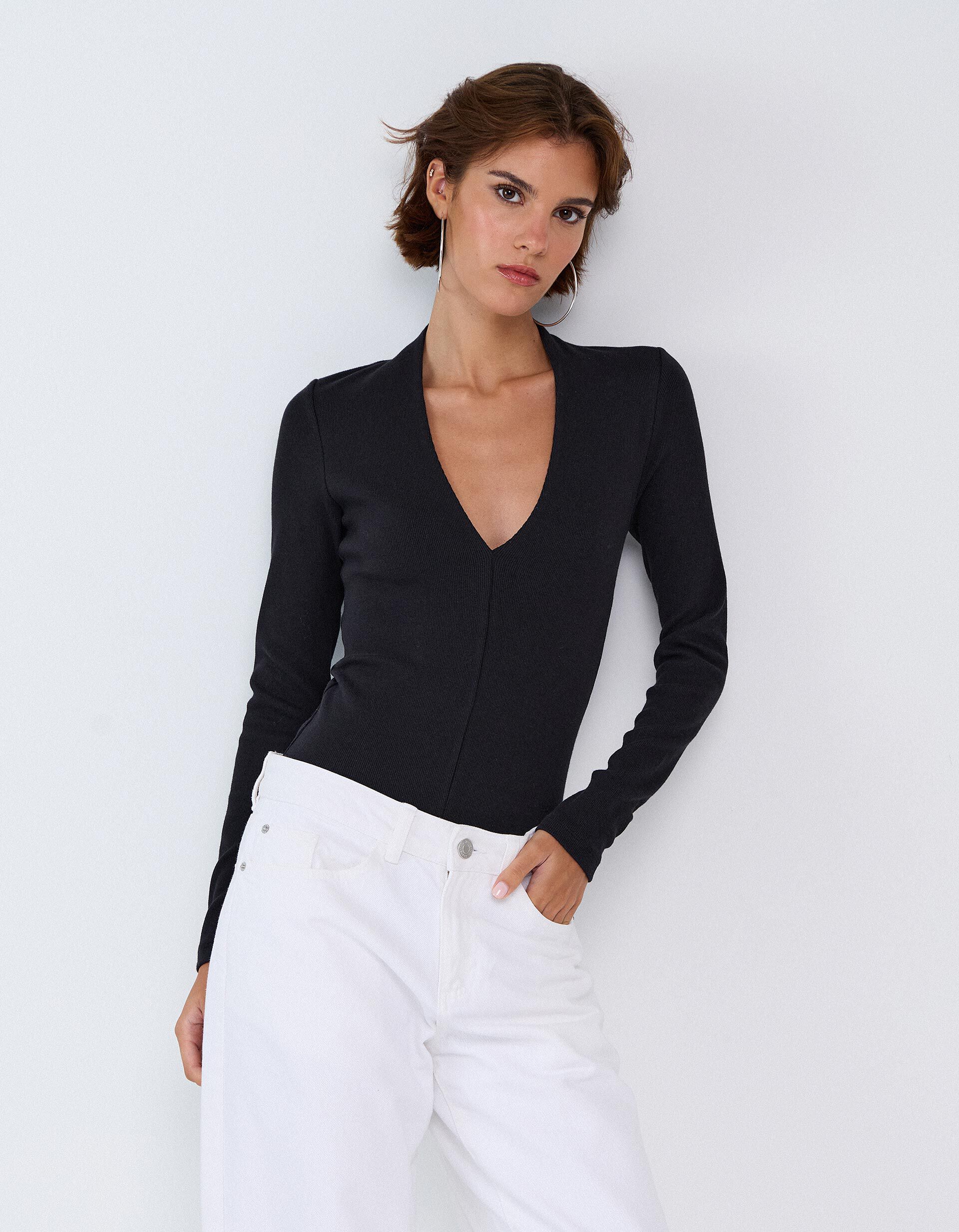 Comprar Online Body De Manga Comprida, Mulher, Preto
