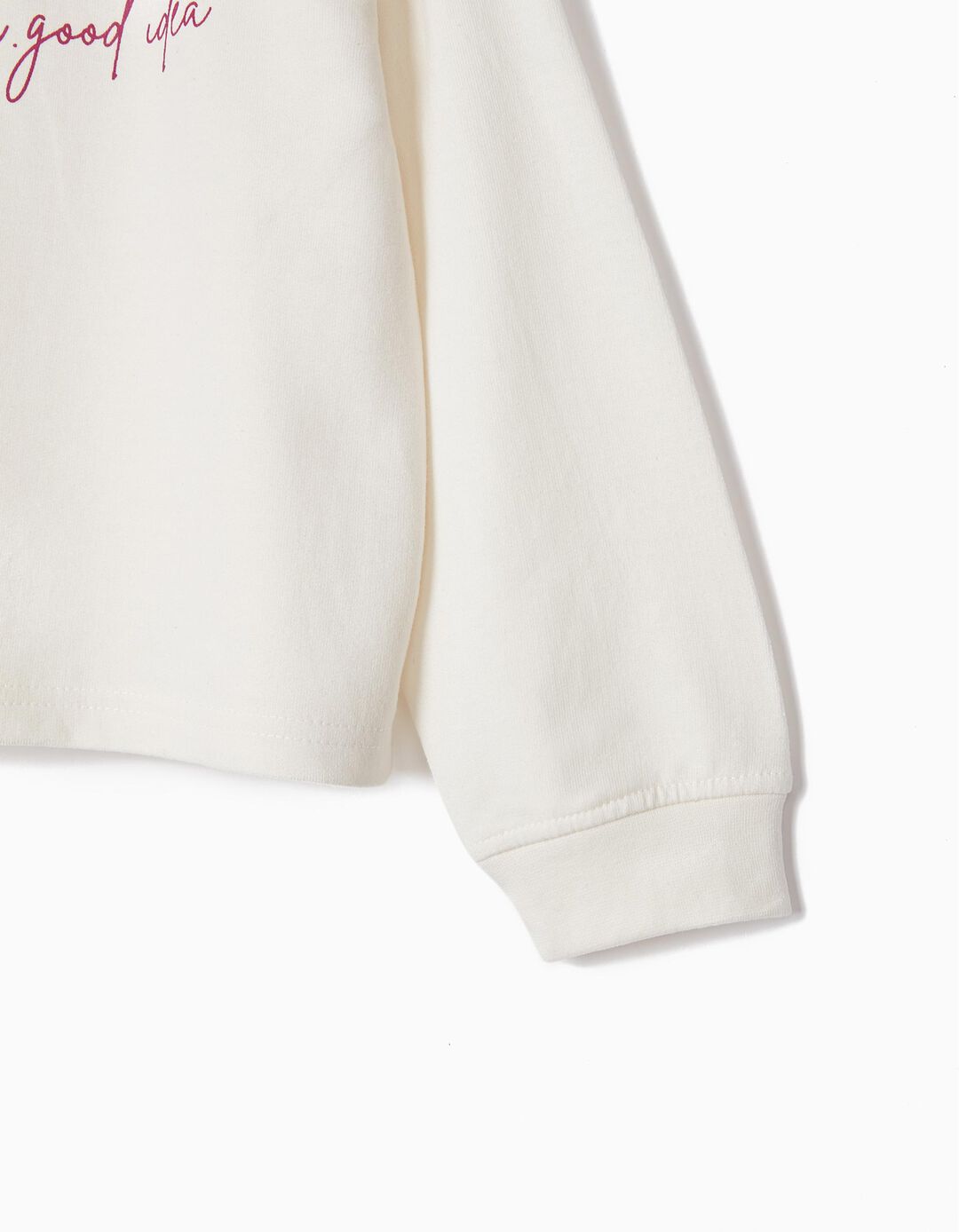 Sweatshirt, Girls, White