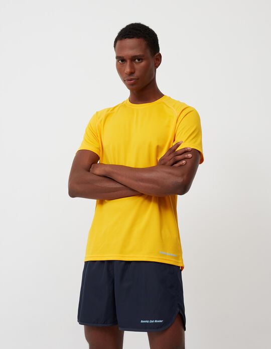 T-shirt de Desporto, Homem, Amarelo