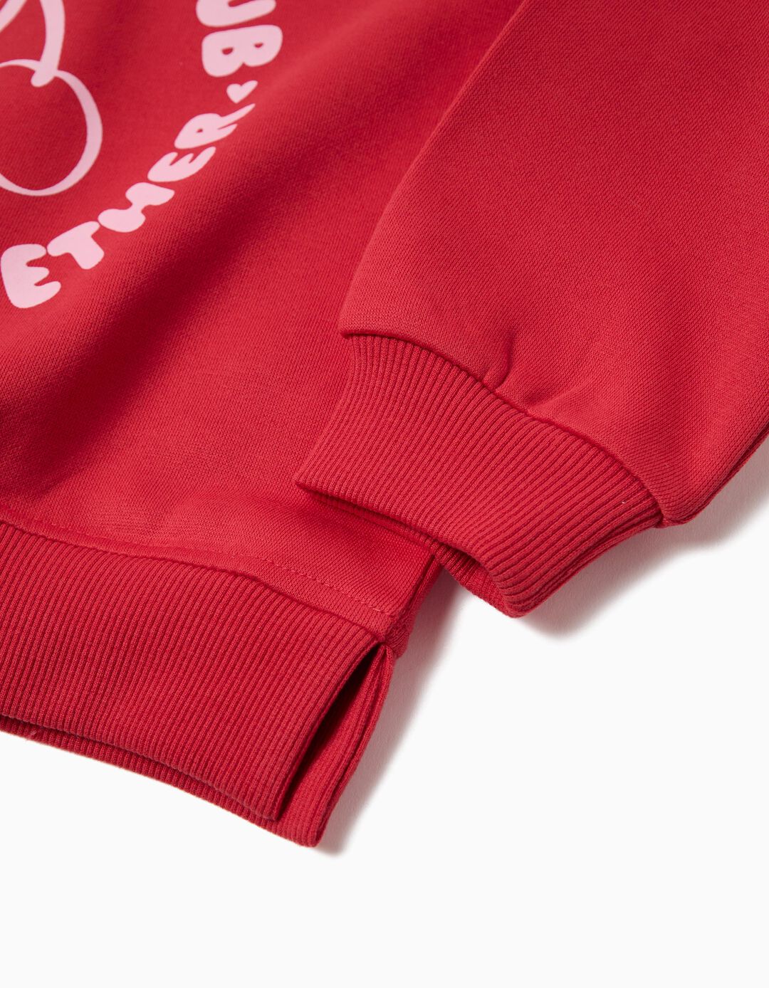 Sweatshirt de Felpa, Menina, Vermelho