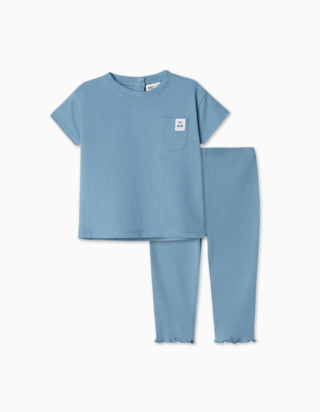 T-shirt + Leggings Set, Baby Girl, Blue