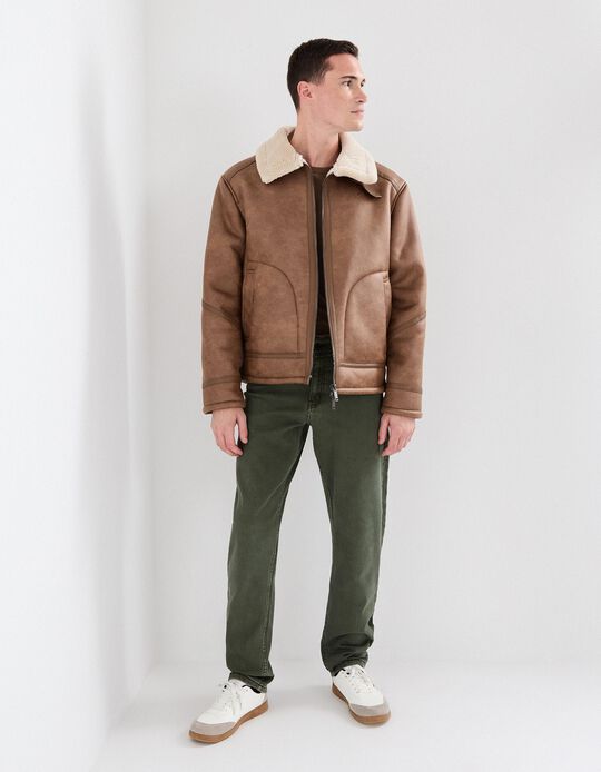 Comprar Online Cal&ccedil;as 'Slim Fit', Homem, Verde Escuro