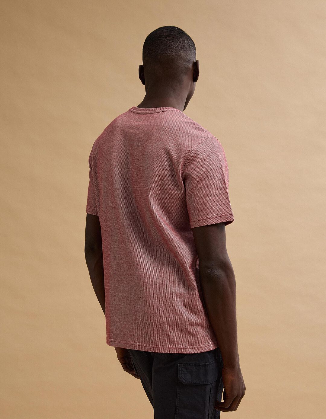 T-shirt Oxford, Homem, Vermelho Escuro