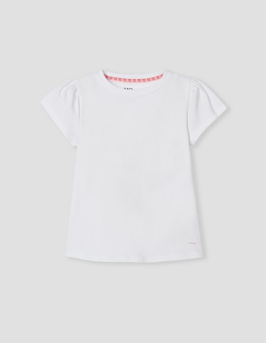 T-shirt, Menina, Branco