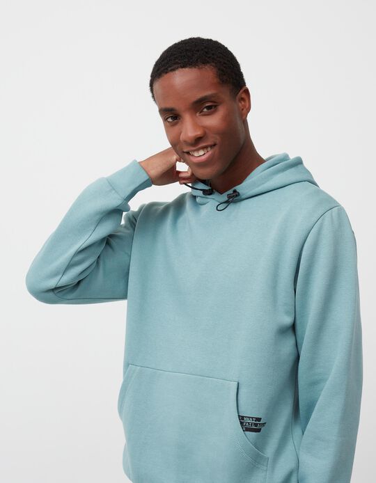 Hooded Sweatshirt, Men, Blue