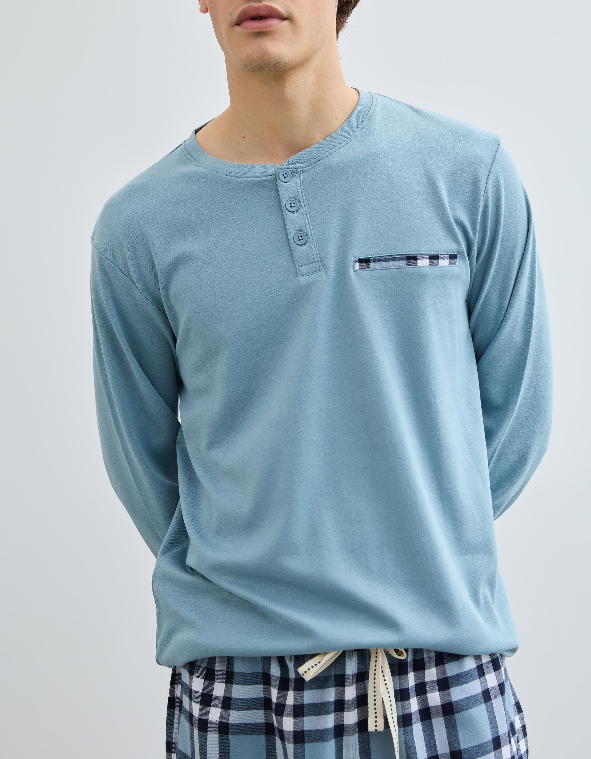 Comprar Online Pijama Xadrez, Homem, Azul