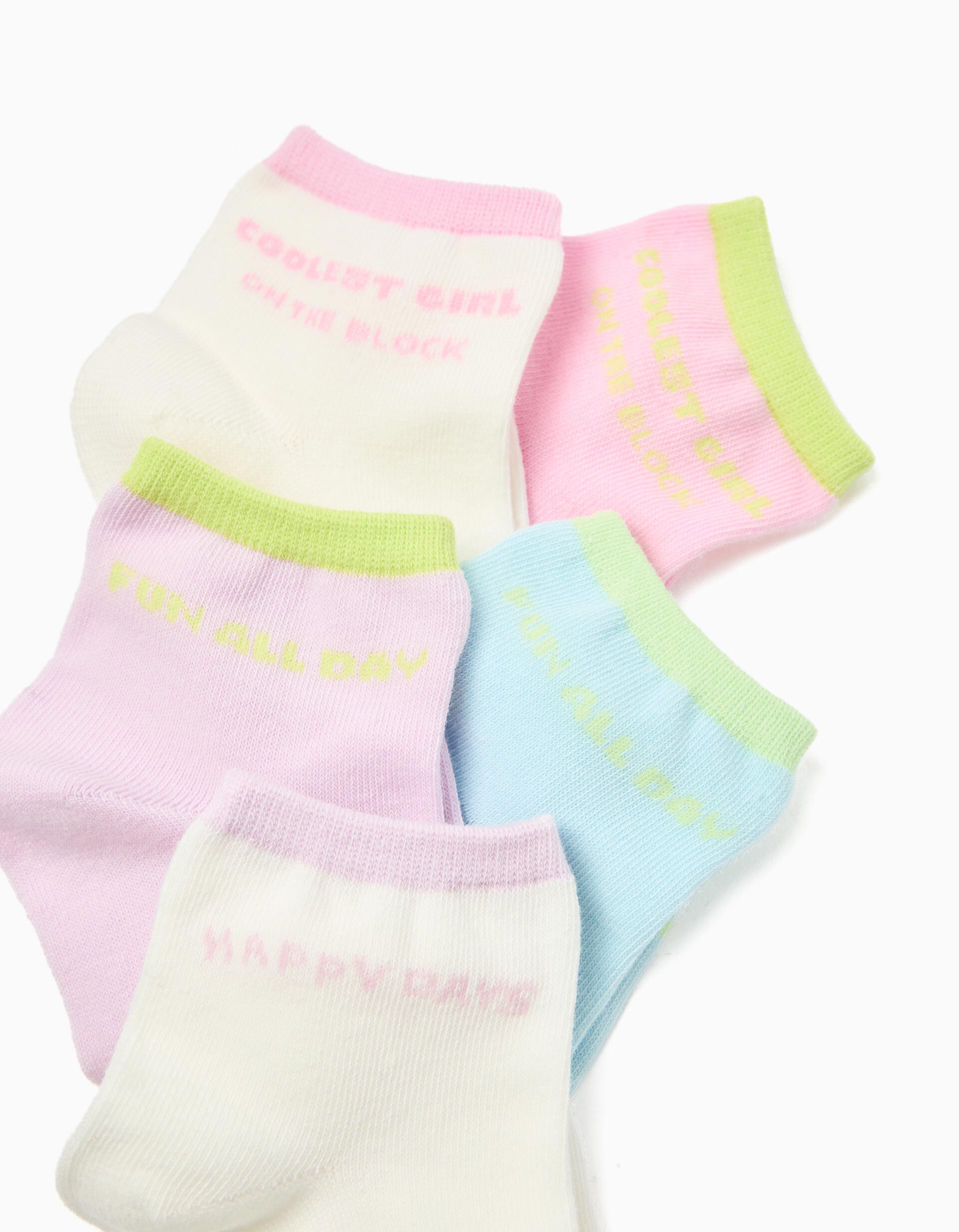 Comprar Online Pack 5 Pares de Meias, Menina, Multicor