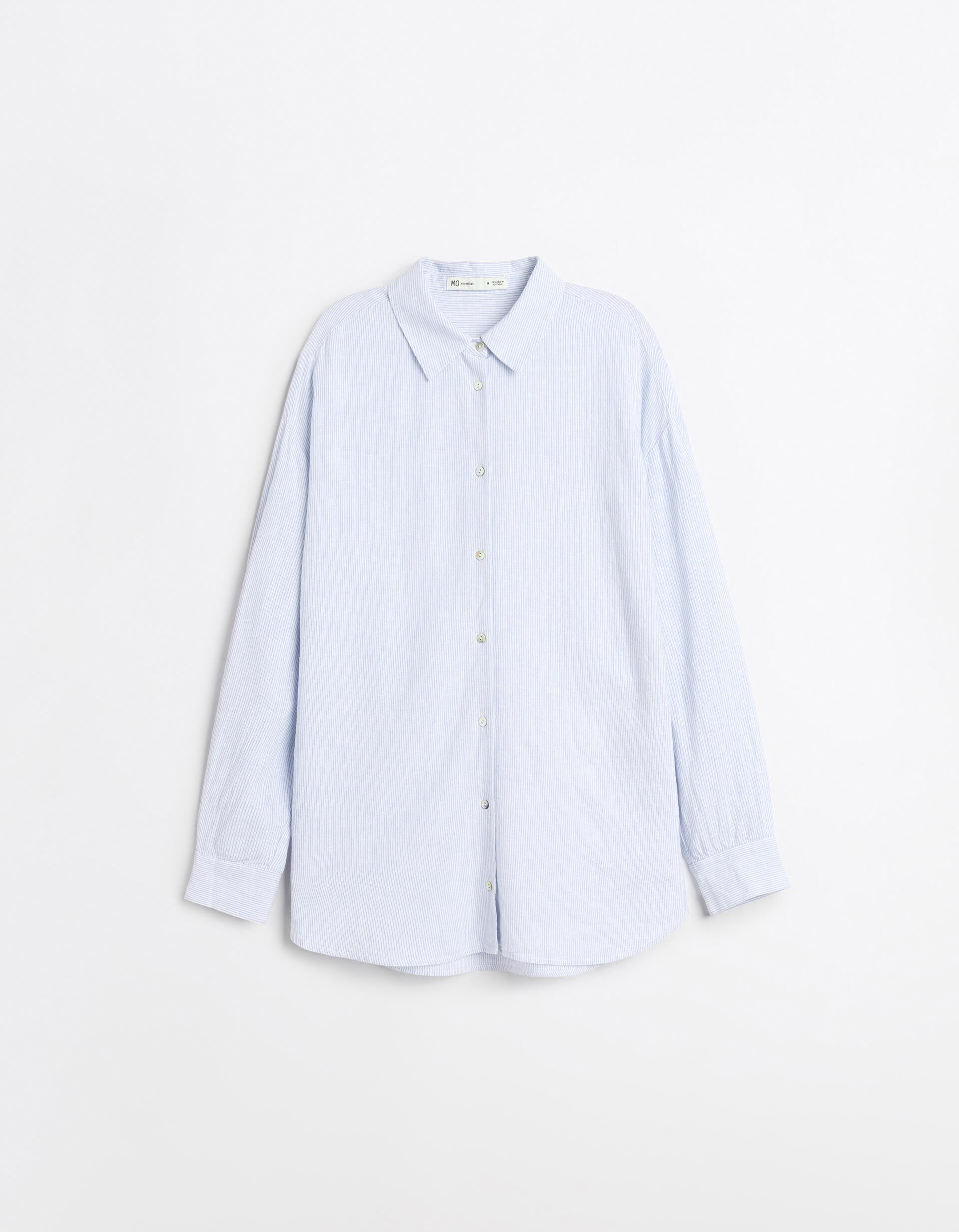 Comprar Online Camisa com Linho, Mulher, Azul