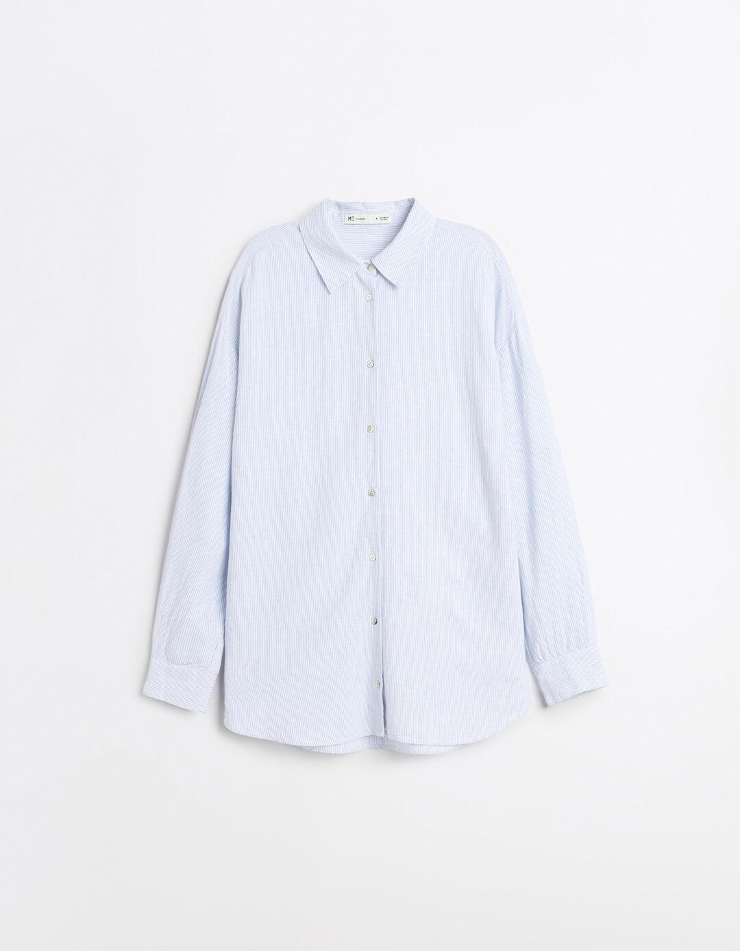 Camisa com Linho, Mulher, Azul