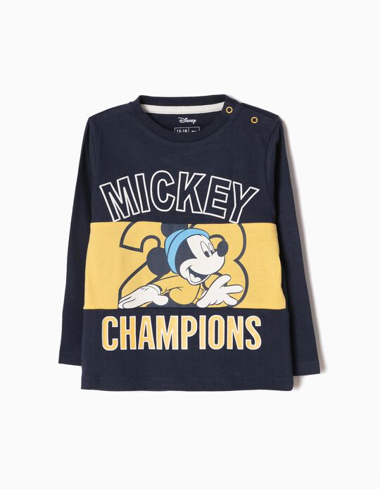 Blue Long-Sleeved Top, Mickey
