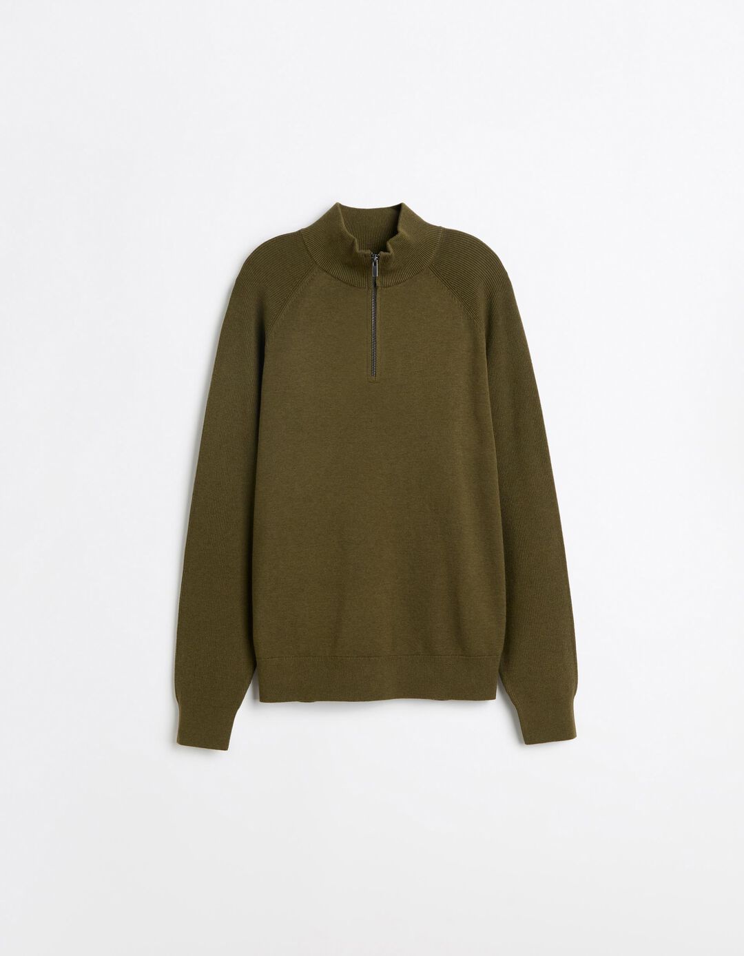 Sweatshirt De Malha, Homem, Verde Escuro