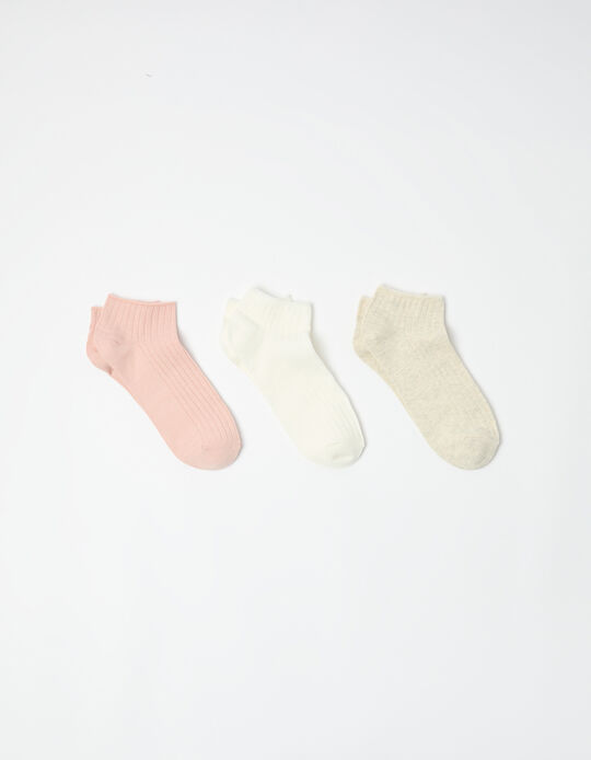 Comprar Online Pack 3 Pares de Meias Tornozelo, Mulher, Multicor