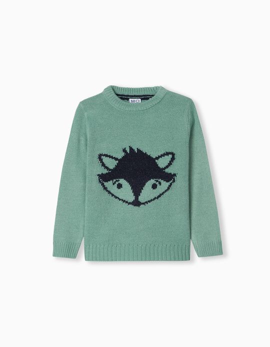 Knitted Jumper, Baby Boys, Green
