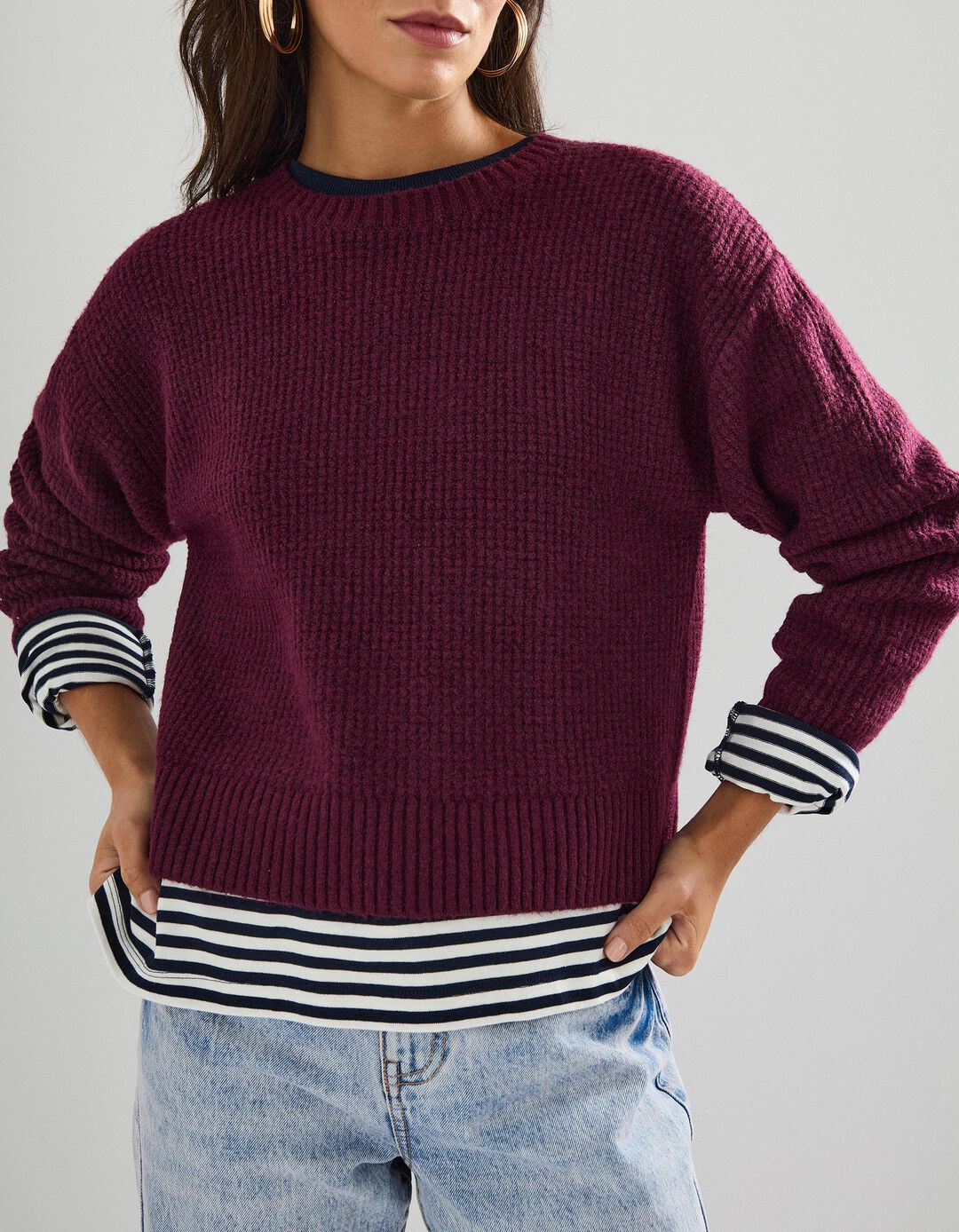 Camisola de Malha, Mulher, Roxo