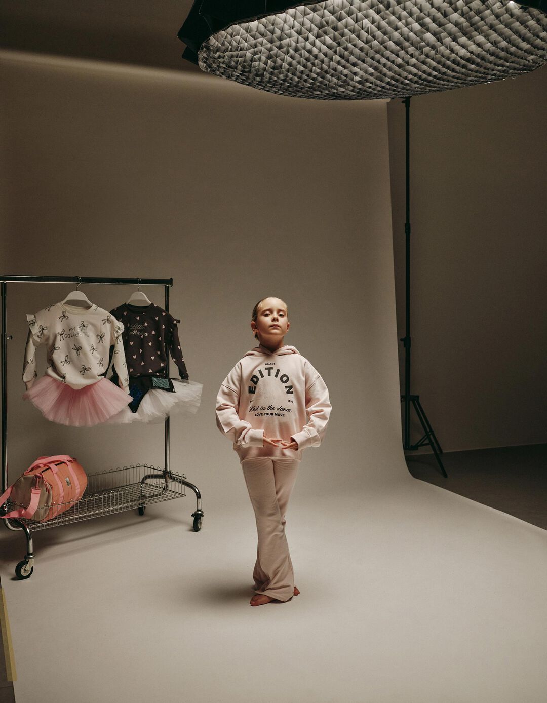 Conjunto de Jogging, Menina, Rosa Claro