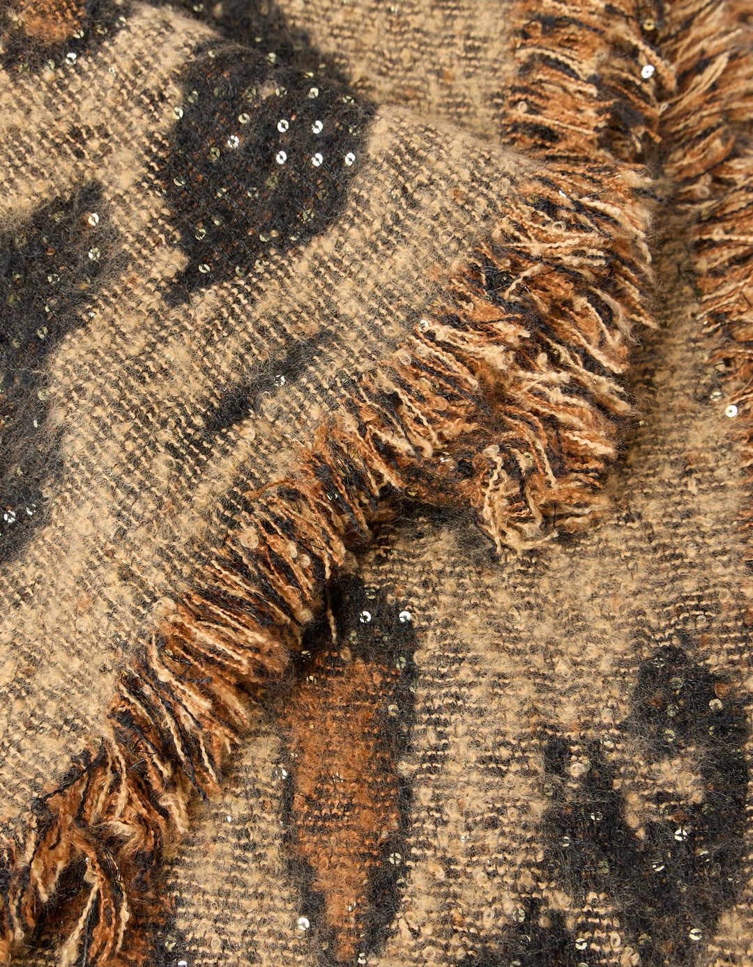 Cachecol Animal Print, Mulher, Bege