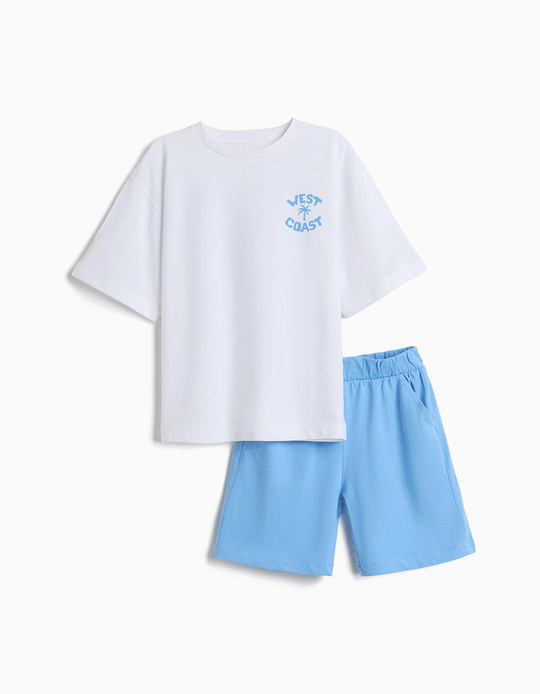 Comprar Online Conjunto T-shirt e Cal&ccedil;&otilde;es, Menino, Azul Claro