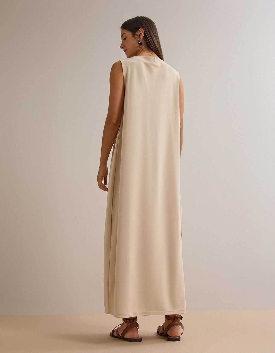 Vestido Comprido, Mulher, Cru