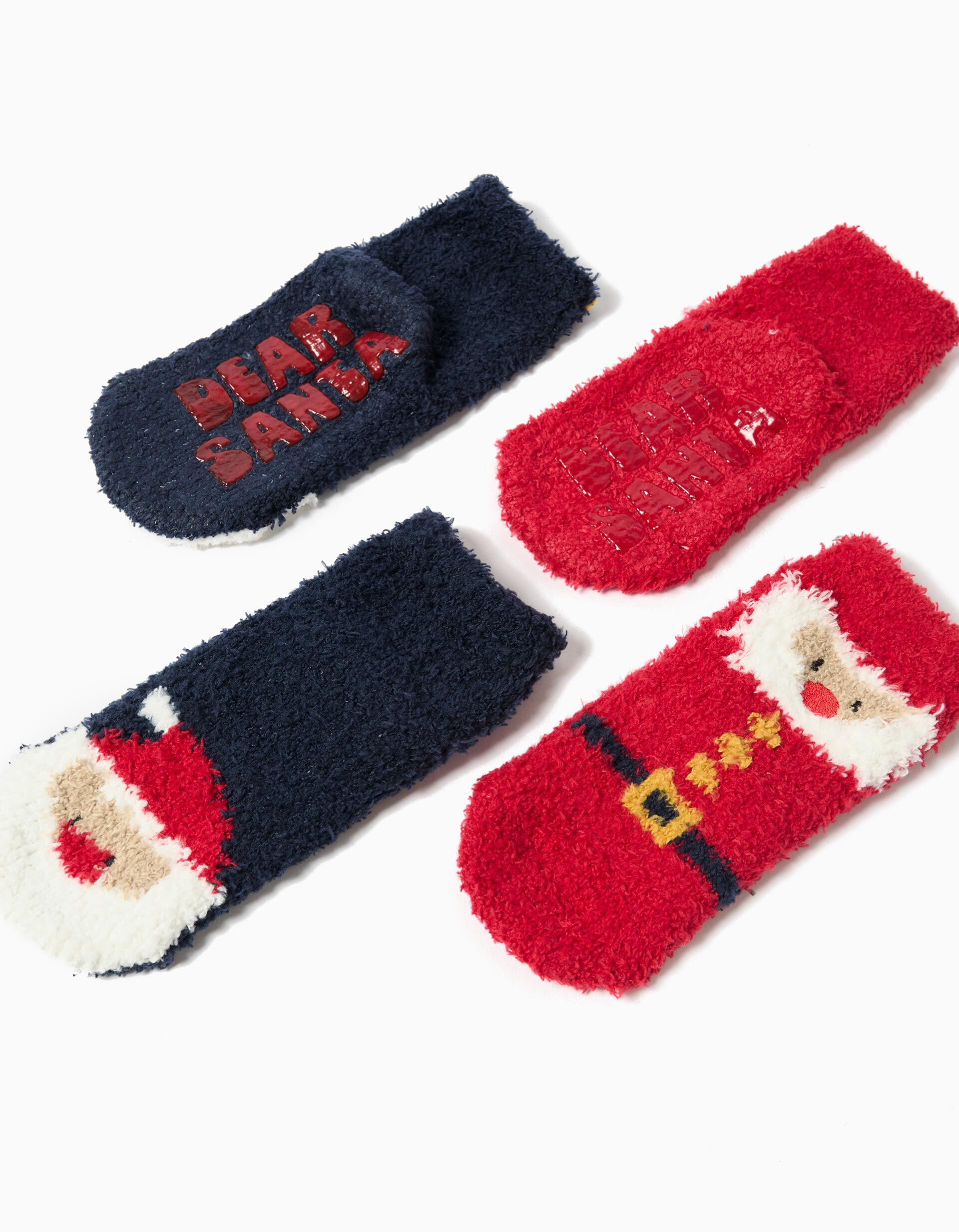 Comprar Online Pack 2 Pares Meias Natal, Menino, Vermelho Escuro