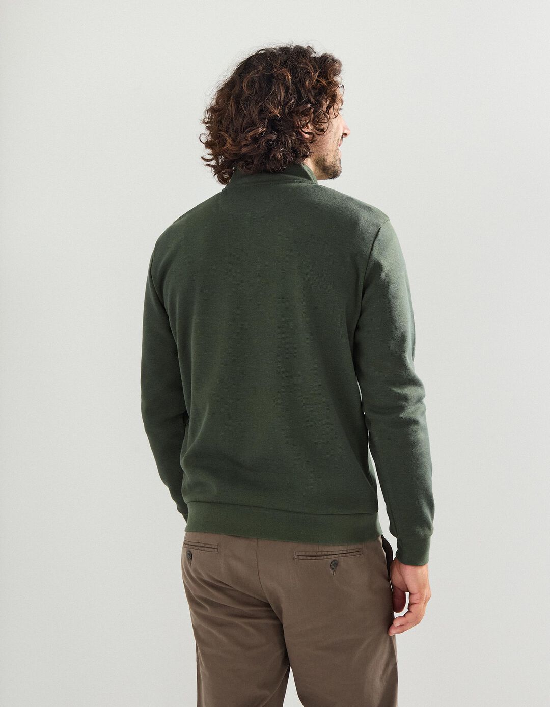 Sweatshirt de Felpa, Homem, Verde Escuro