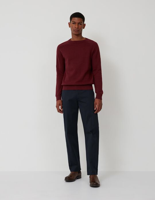 Comprar Online Regular Fit Twill Trousers, Men, Dark Blue