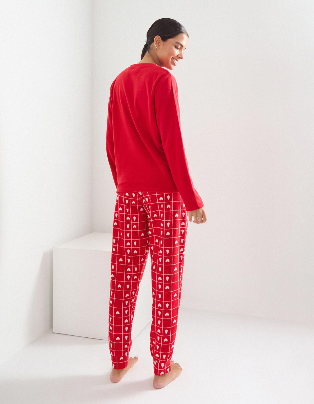 Pijama de Natal, Mulher, Vermelho Escuro 