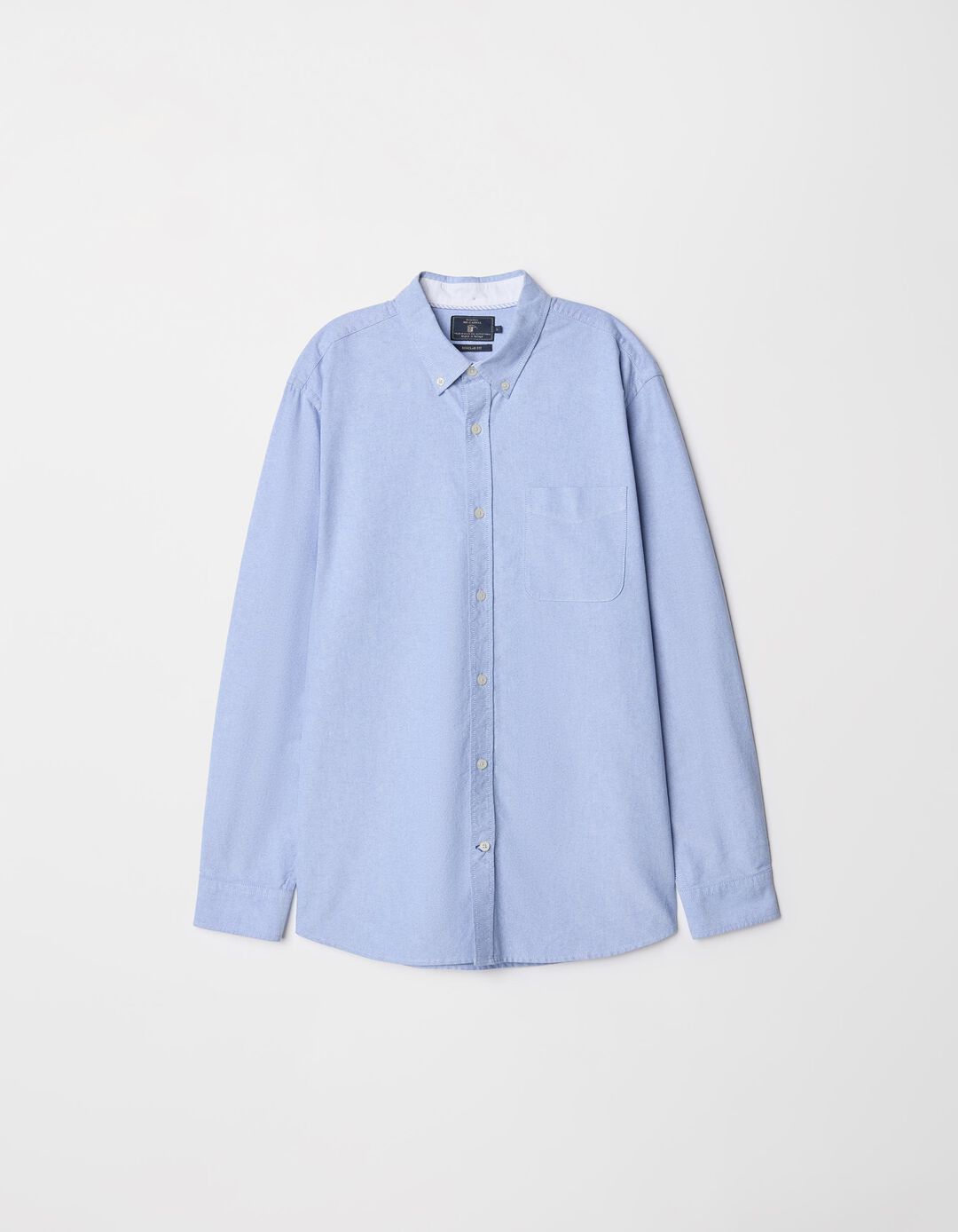Camisa de Manga Comprida Oxford, Homem, Azul Claro