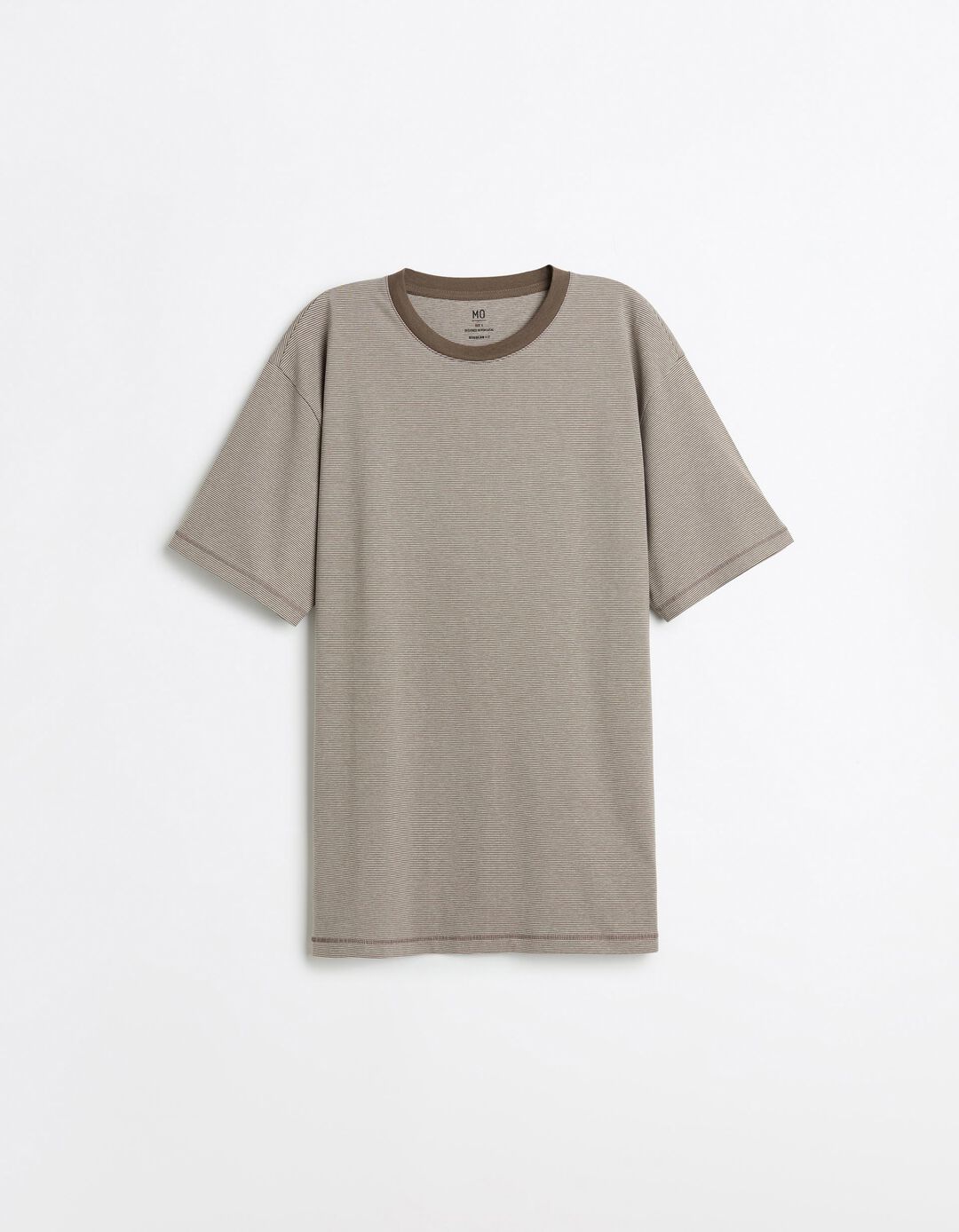 T-shirt Riscas, Homem, Castanho