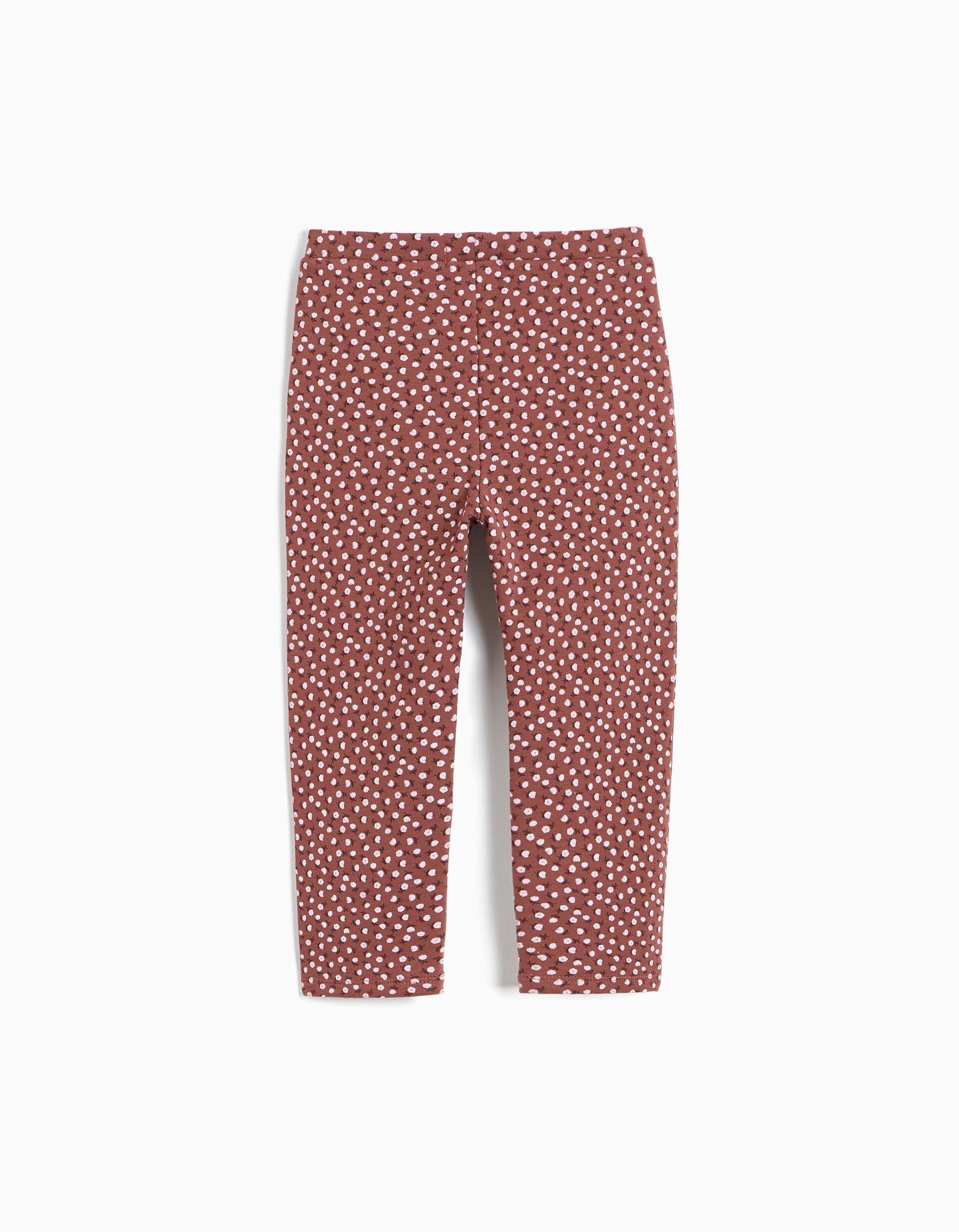 Comprar Online Leggings Com Interior Cardado, Menina, Castanho