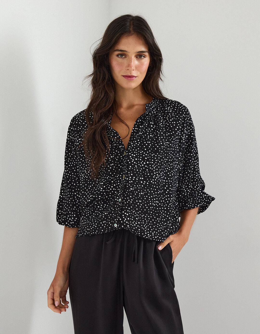 Blusa Viscose, Mulher, Preto