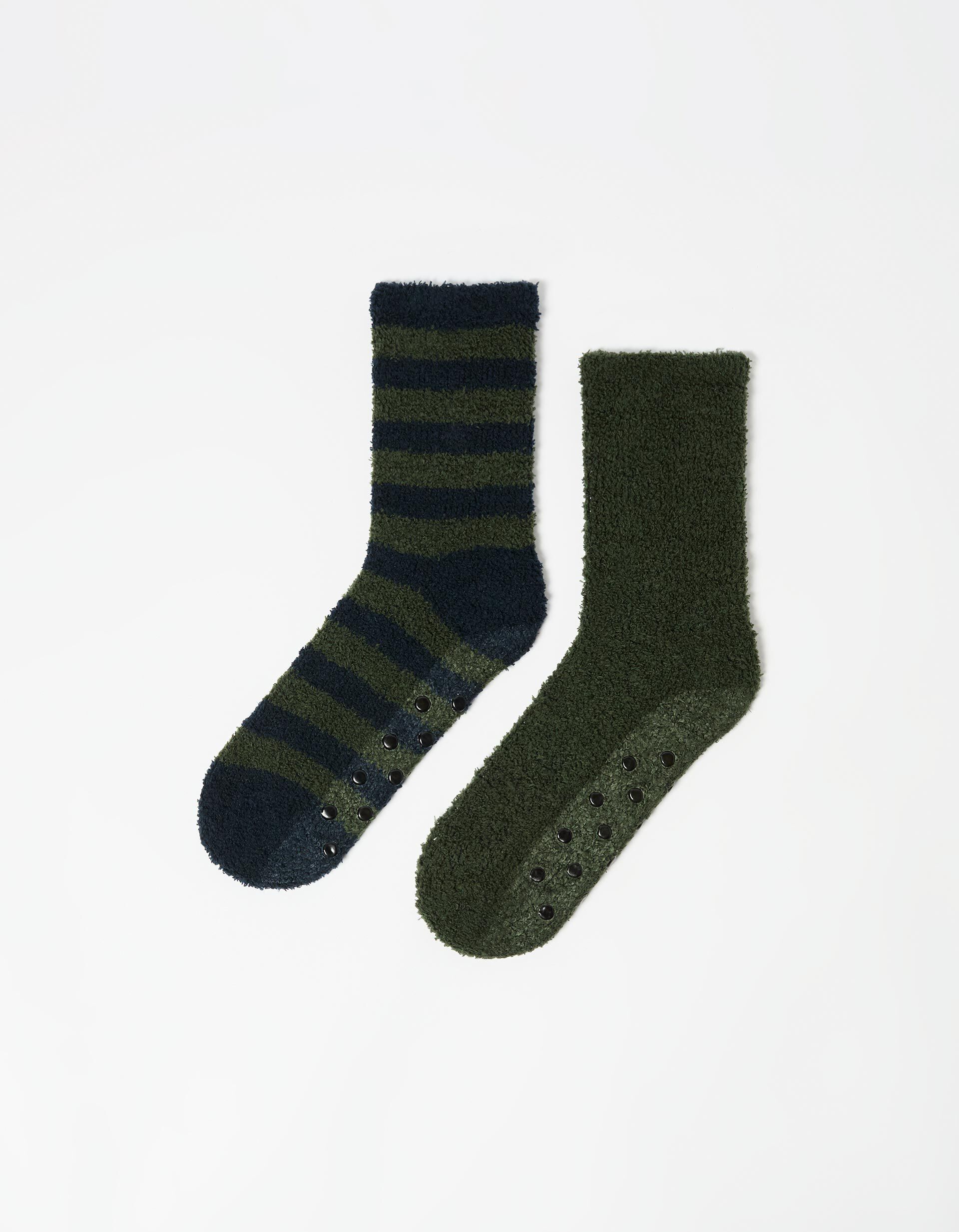 Comprar Online Pack 2 Pares de Meias Antiderrapantes, Homem, Verde Escuro