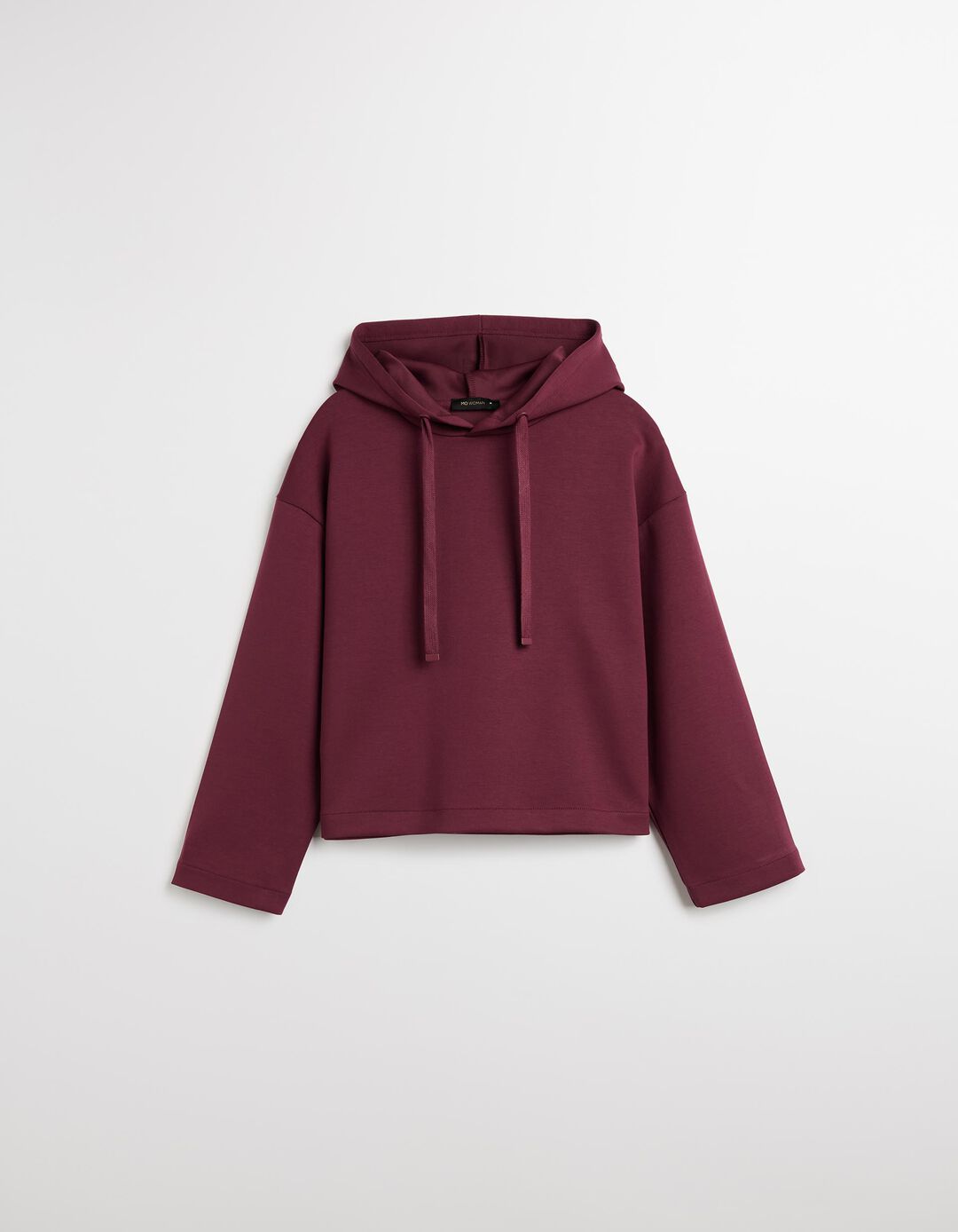 Sweatshirt com Capuz, Mulher, Vermelho Escuro