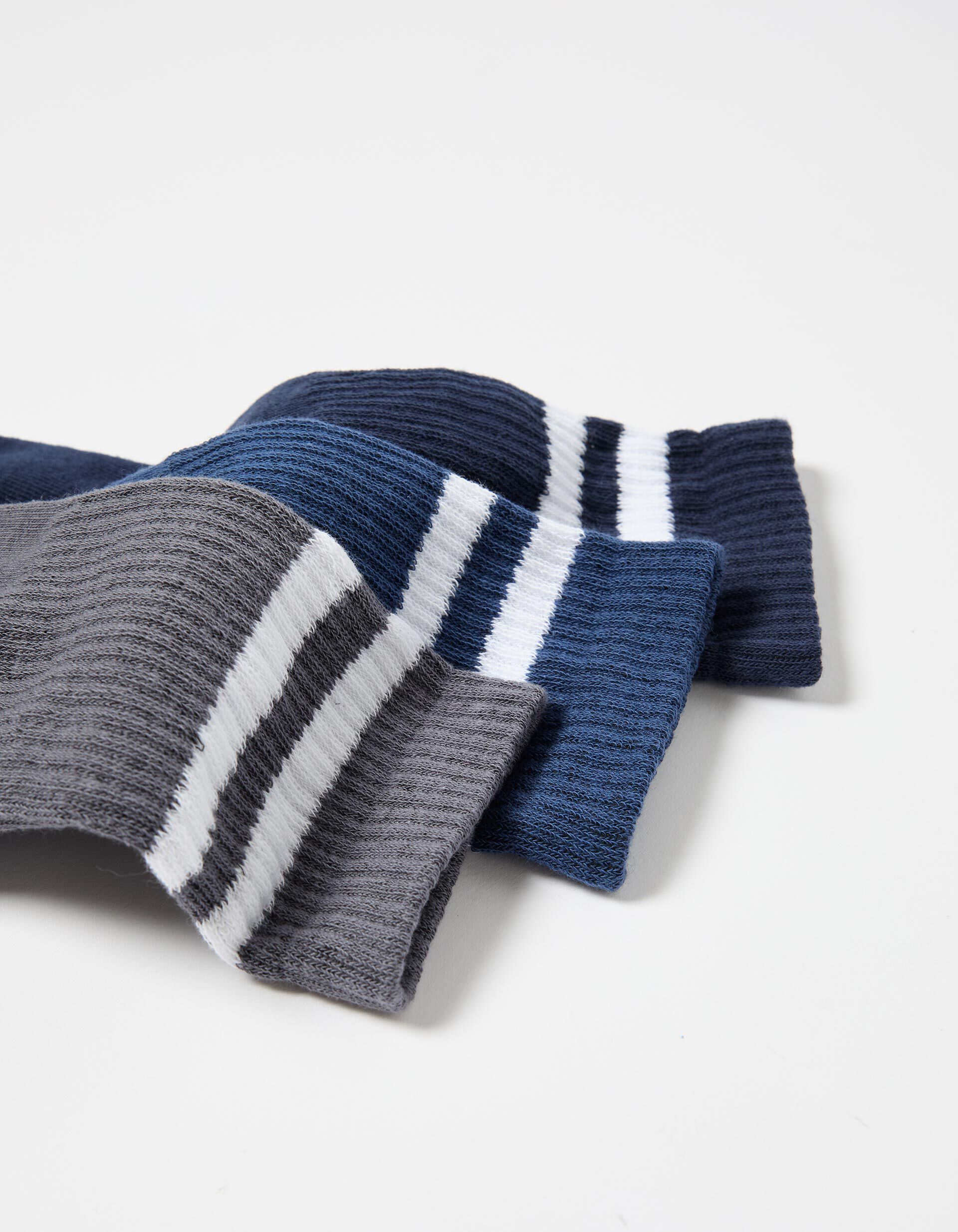 Comprar Online Pack 3 Pares de Meias Desporto, Homem, Azul