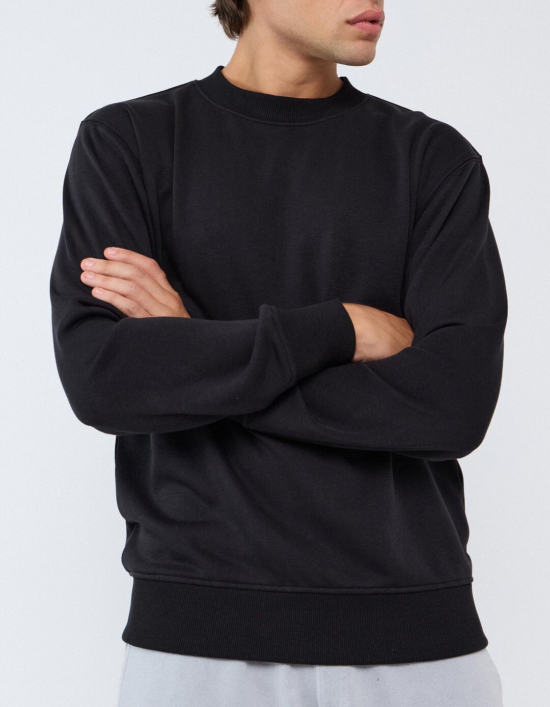 Sweatshirt De Felpa, Homem, Preto