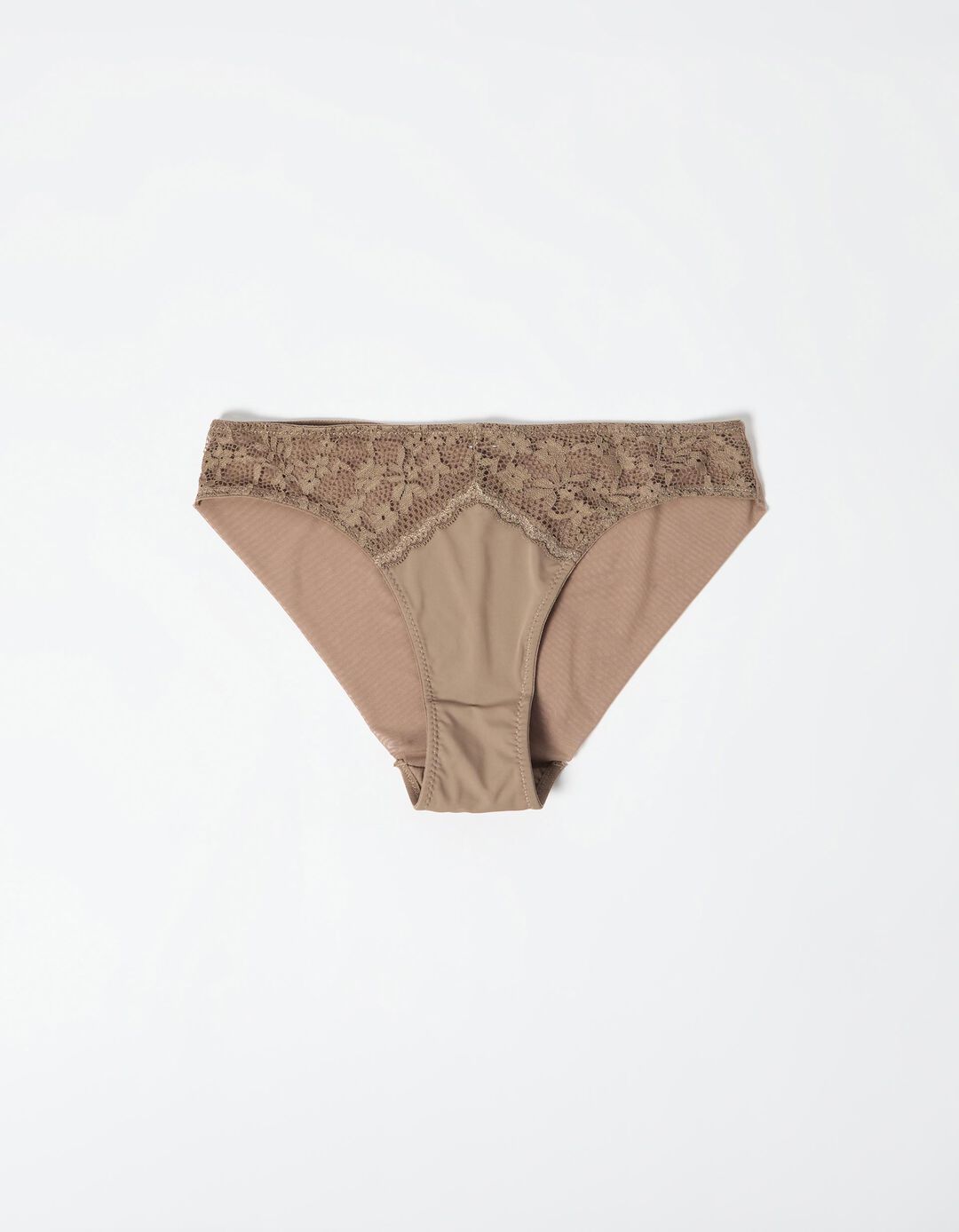Cuecas com Renda, Mulher, Bege Escuro 