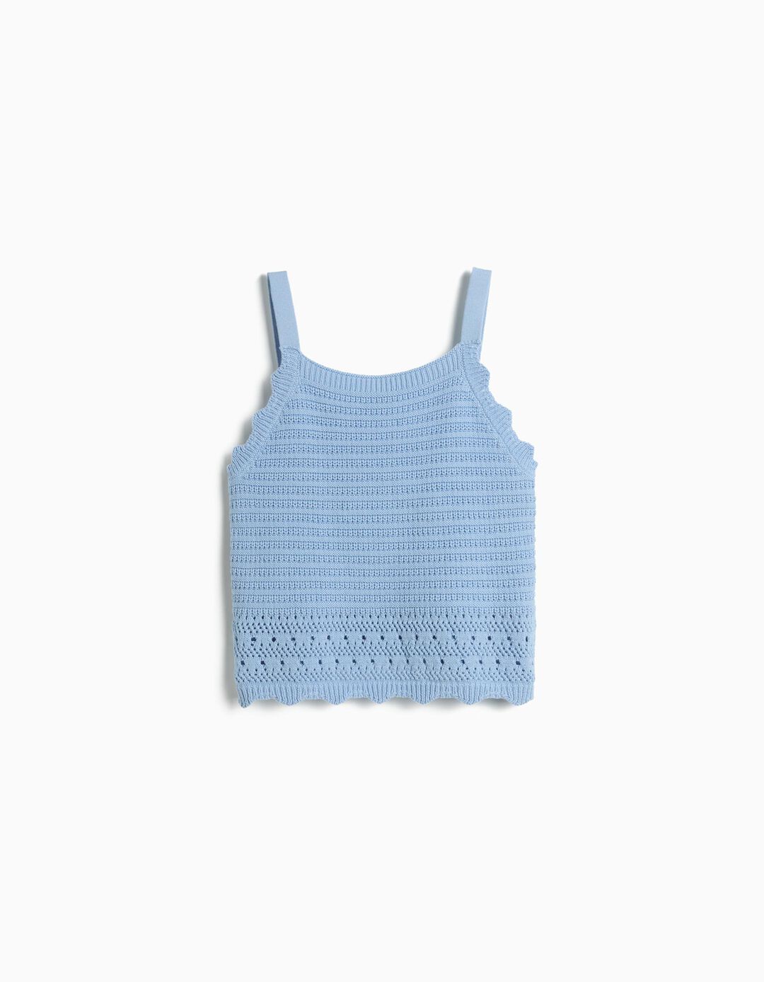 Top Crochet, Menina, Azul Claro