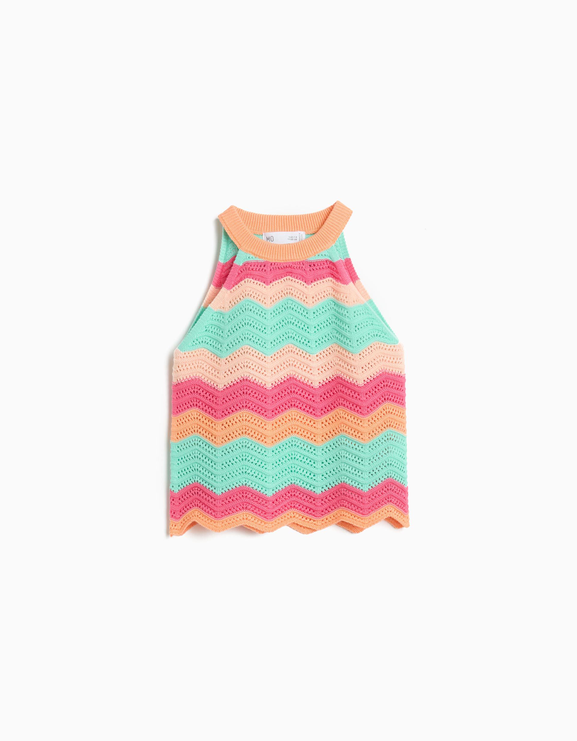 Comprar Online Top Crochet, Menina, Laranja Claro