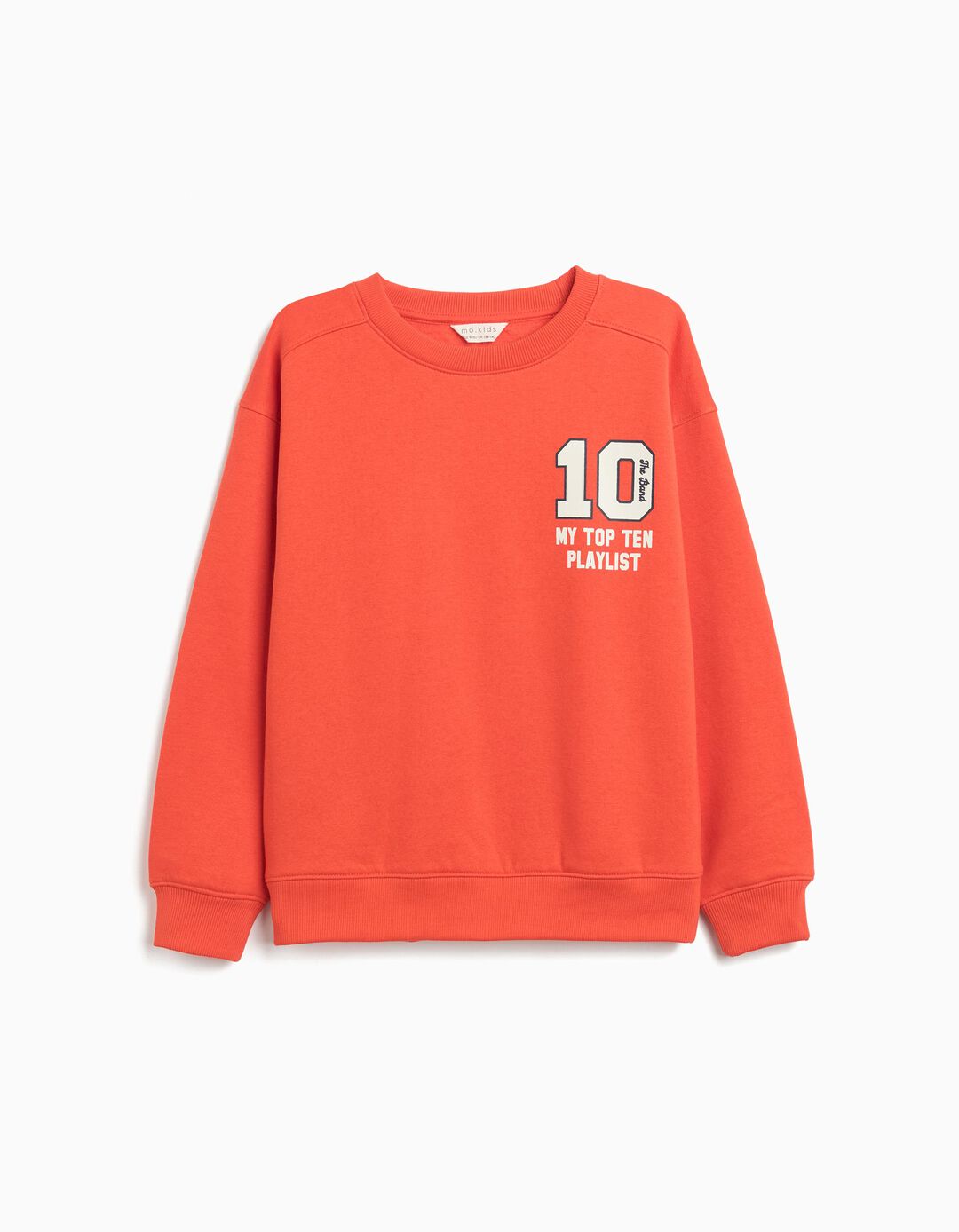 Sweatshirt de Felpa, Menino, Laranja Escuro