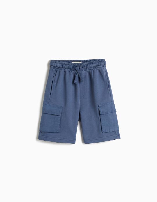 Comprar Online Cal&ccedil;&otilde;es De Felpa Cargo, Menino, Azul Escuro
