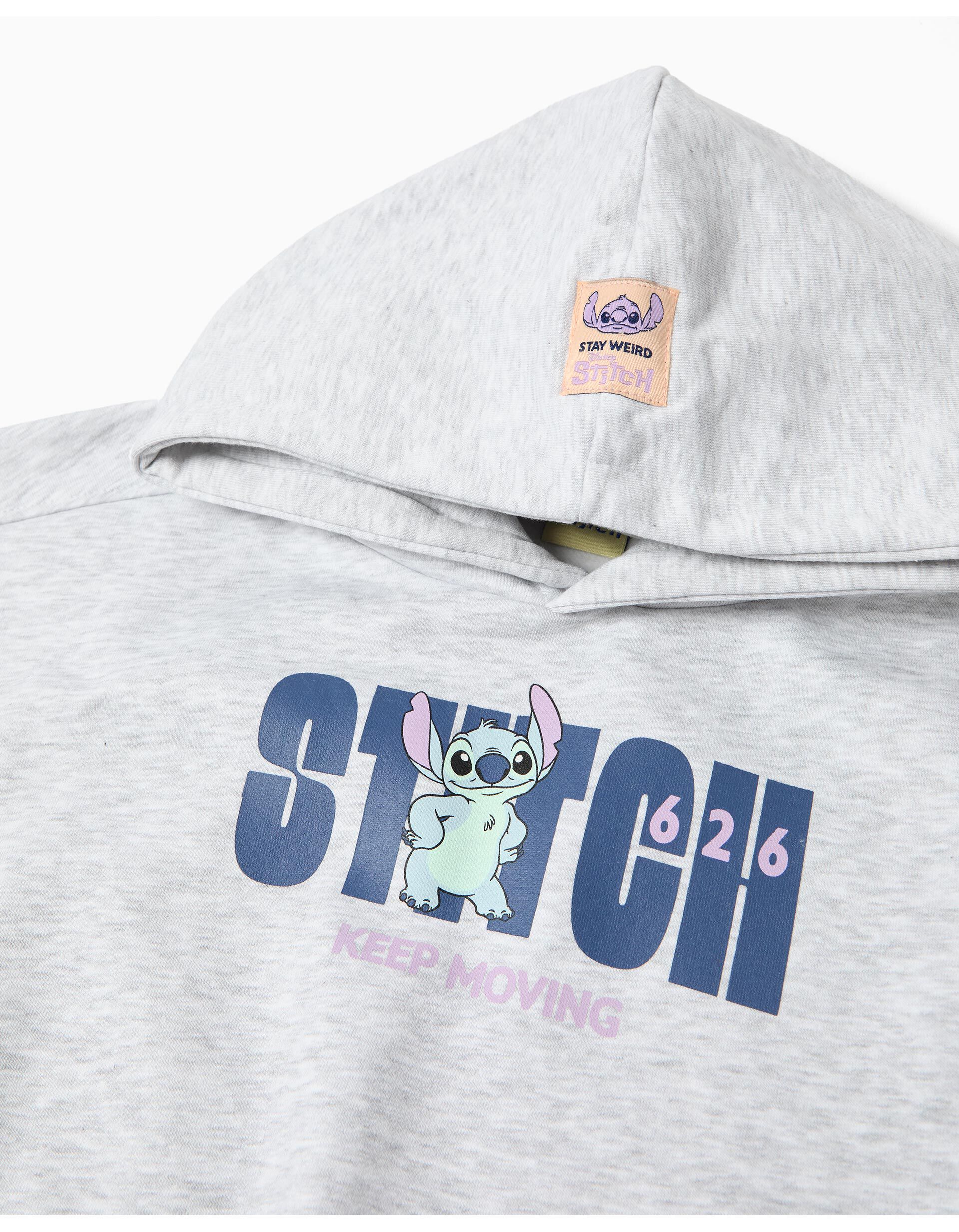 Comprar Online Sweatshirt Capuz 'Stitch' &copy;Disney, Menina, Cinzento Claro