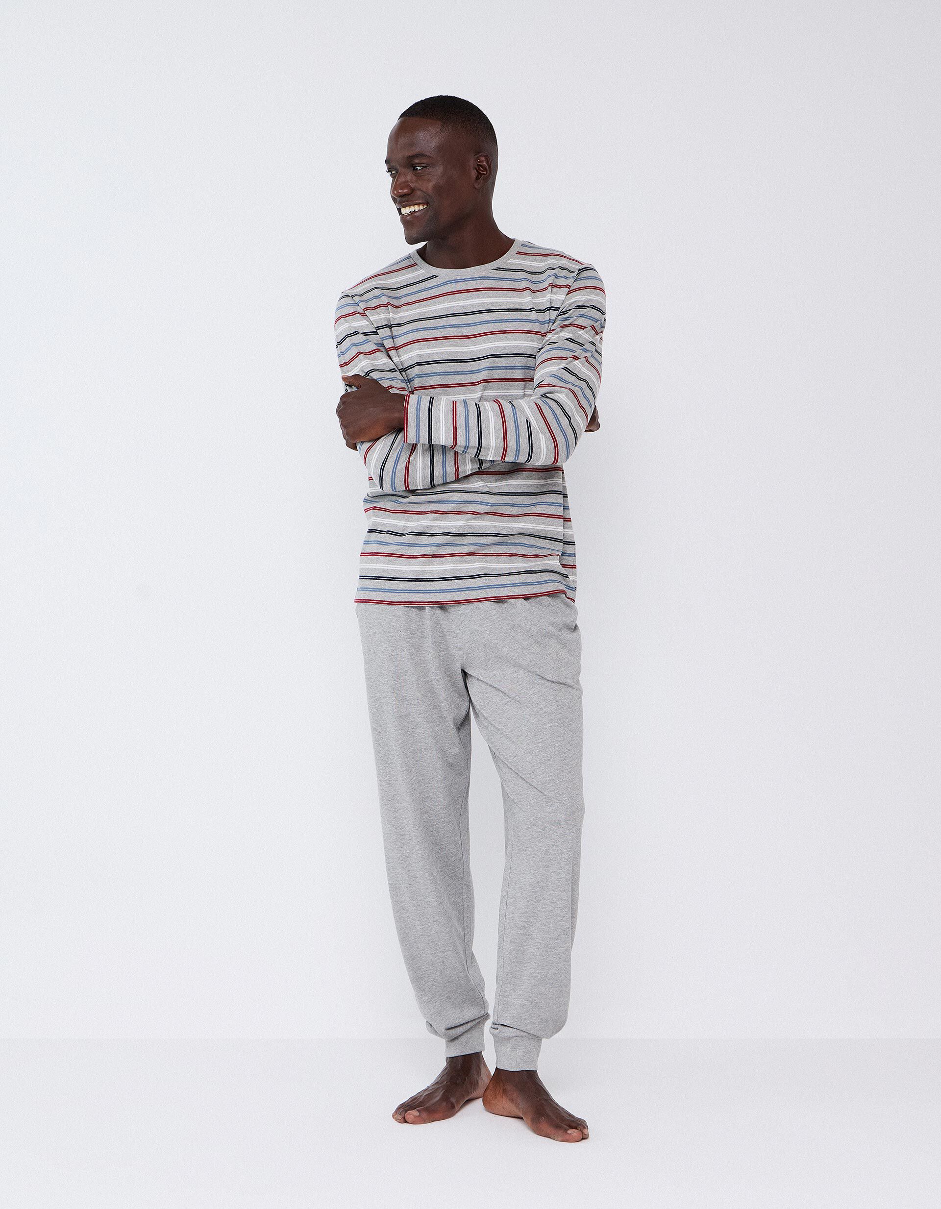 Comprar Online Pijama &Agrave;s Riscas, Homem, Cinzento