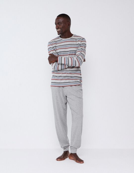 Comprar Online Pijama &Agrave;s Riscas, Homem, Cinzento
