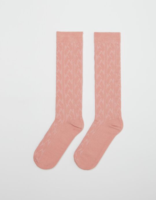 Knee High Socks, Women, Pink