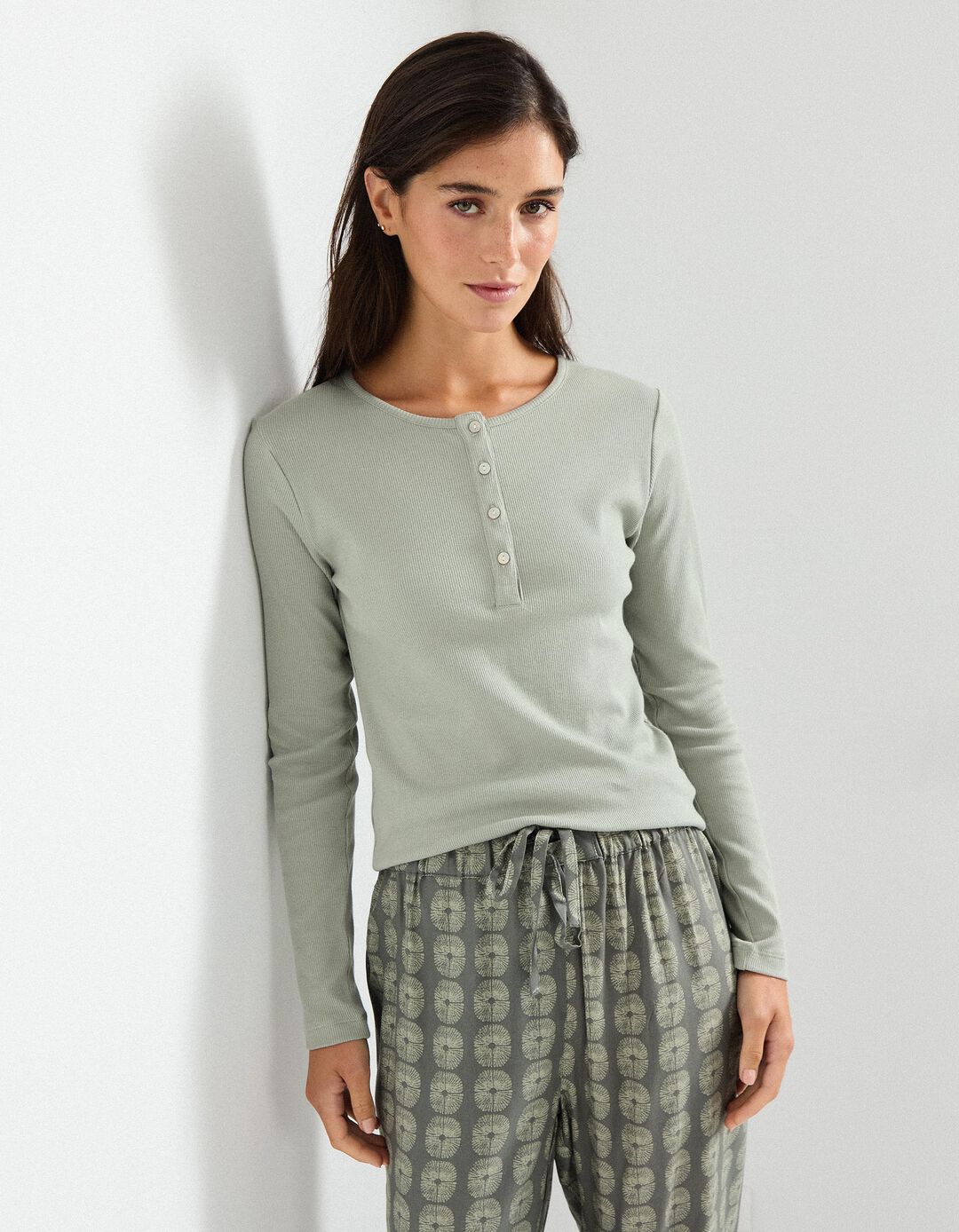 Pijama Jersey, Mulher, Cinzento Claro 