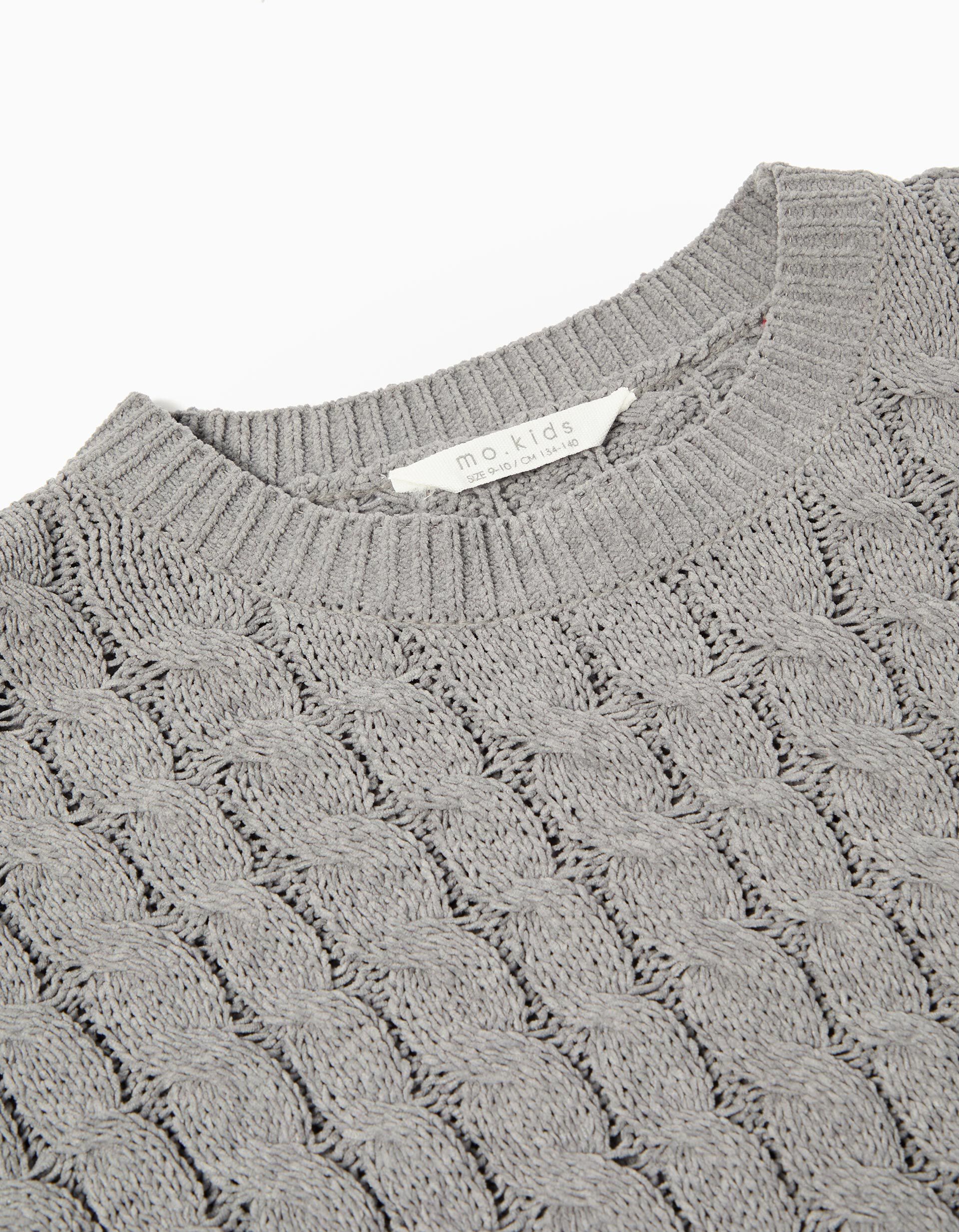 Comprar Online Camisola de Malha, Menina, Cinzento