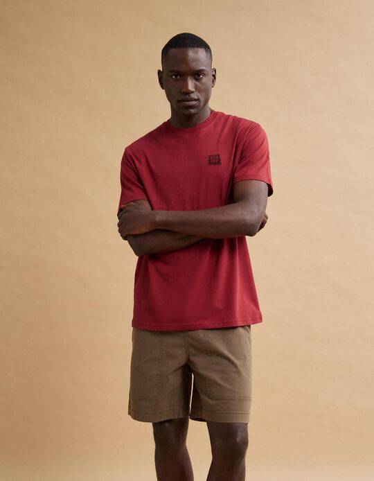 Comprar Online T-shirt Jersey, Homem, Vermelho Escuro