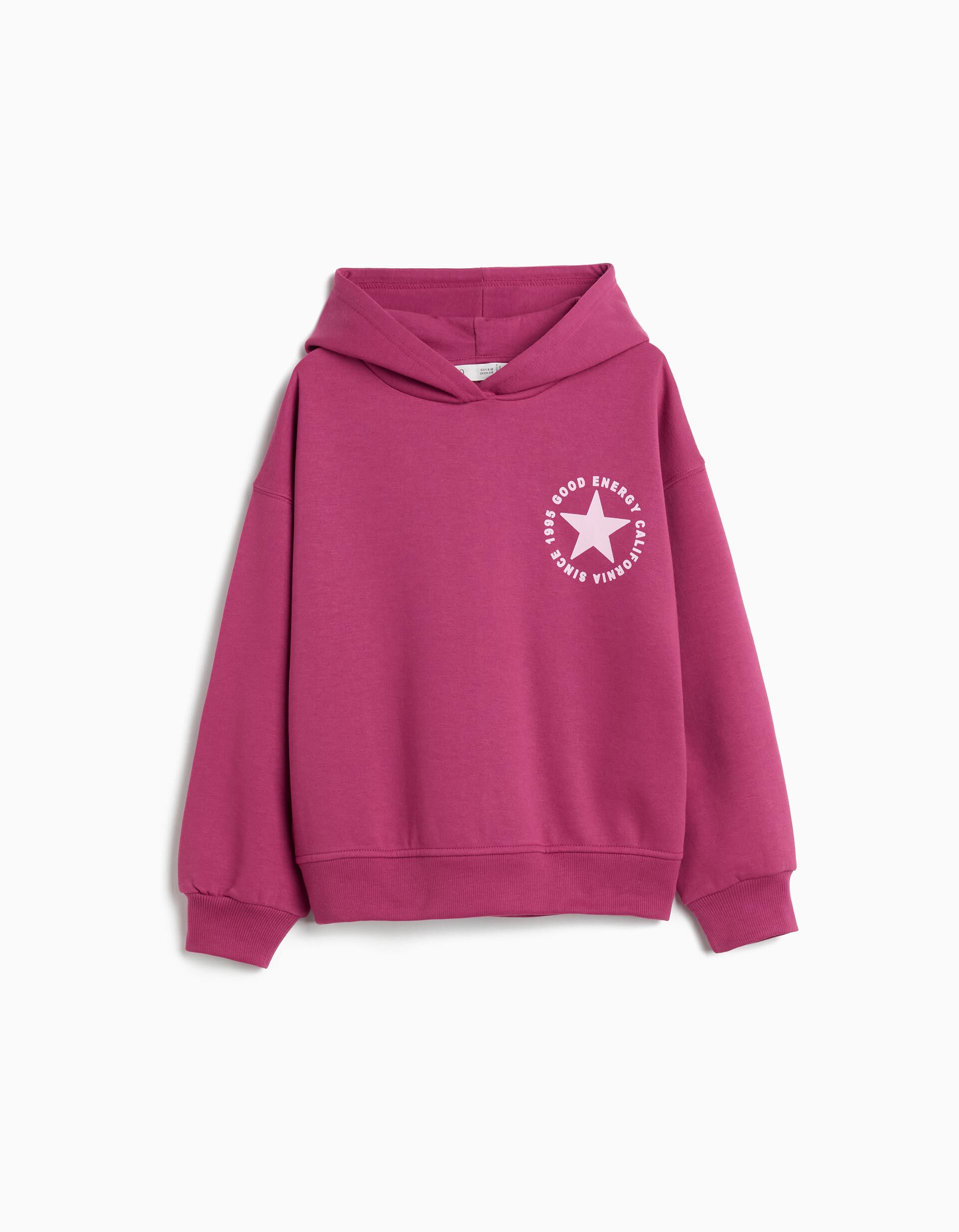 Comprar Online Sweatshirt de Felpa Capuz, Menina, Rosa Escuro