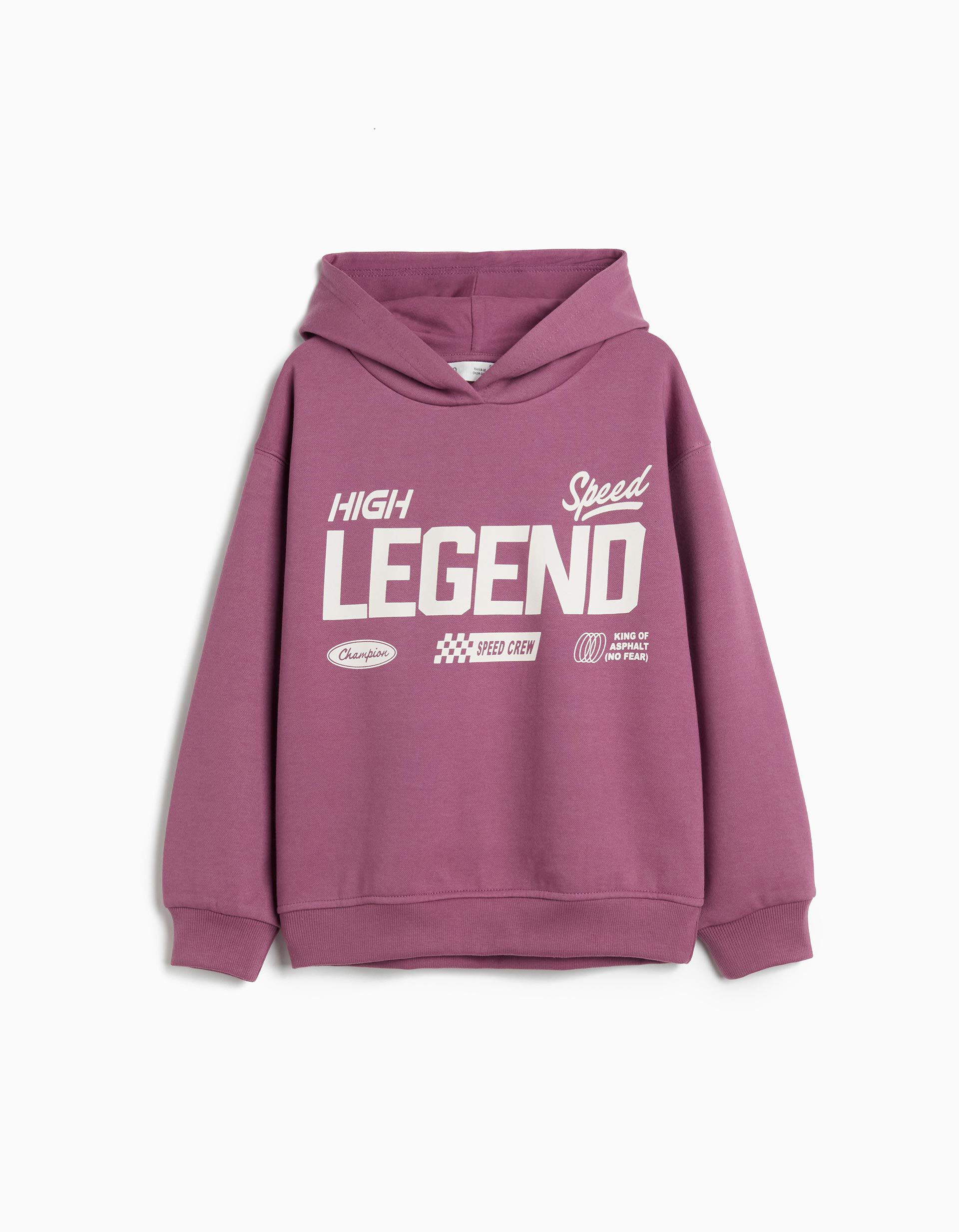 Comprar Online Sweatshirt de Felpa Capuz, Menino, Roxo Escuro